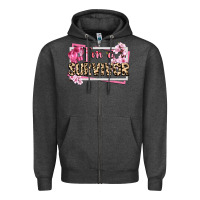 Charcoal Heather im a survivor cancer awareness Zipper Hoodie - CowGirlArtShop
