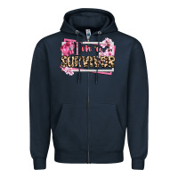 Navy im a survivor cancer awareness Zipper Hoodie - CowGirlArtShop