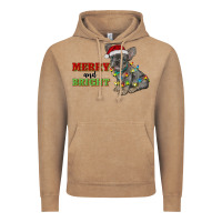 Vintage Coffee merry and bright french bulldog Vintage Hoodie - RanaPortraitStore