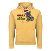 Vintage Mustard merry and bright french bulldog Vintage Hoodie - RanaPortraitStore