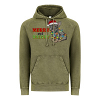Vintage Olive merry and bright french bulldog Vintage Hoodie - RanaPortraitStore