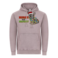 Vintage Zinc merry and bright french bulldog Vintage Hoodie - RanaPortraitStore
