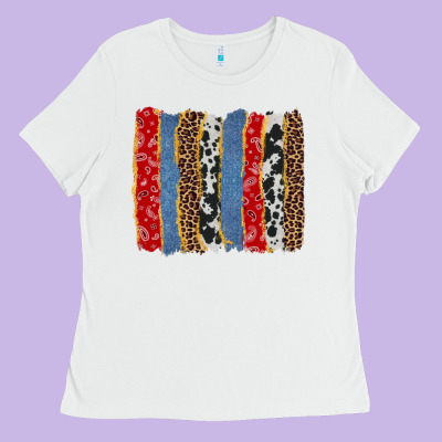 Western Brushstroke Ladies Tee Designed By Adodesignshop