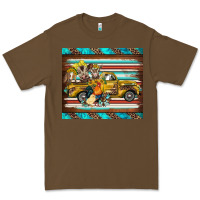 Cacao western truck farm animals serape leopard turquoise's Premium Tee - BarkalooDesign