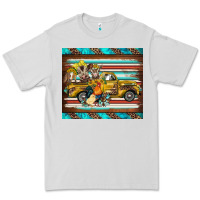 Dove Grey western truck farm animals serape leopard turquoise's Premium Tee - BarkalooDesign