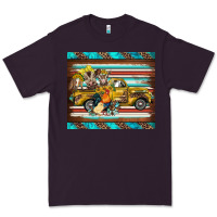 Plum western truck farm animals serape leopard turquoise's Premium Tee - BarkalooDesign