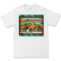 White western truck farm animals serape leopard turquoise's Premium Tee - BarkalooDesign