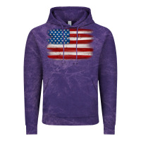Cloud Purple american flag distressed background Vintage Hoodie - MaliasSmallBusiness