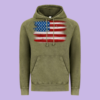 American Flag Distressed Background Vintage Hoodie Designed By Maliassmallbusiness
