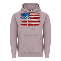 Vintage Zinc american flag distressed background Vintage Hoodie - MaliasSmallBusiness