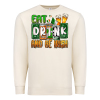 Sandshell St. Patrick's Eat drink and be Irish Premium Sweatshirt - OliviaCreatesArt