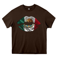 Chocolate Brown mexico lips Heavy Core Tee - AdoDesignShop