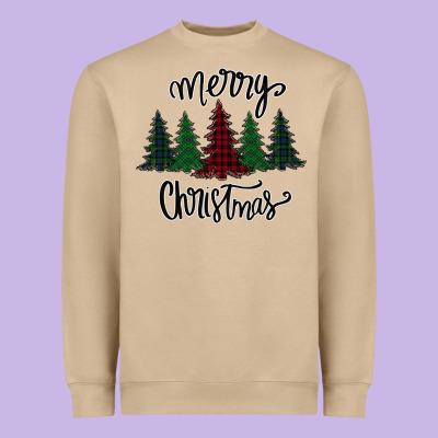 Merry Christmas Trees Heavyweight Sweatshirt Designed By Bettercallsaul