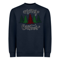 Navy Merry Christmas Trees Heavyweight Sweatshirt - Bettercallsaul