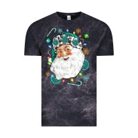 Cloud Black Western Santa Christmas Vintage Tee - NancyCooperArtShop