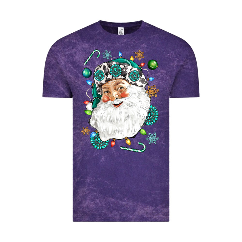 Western Santa Christmas Vintage Tee by NancyCooperArtShop | Teevron