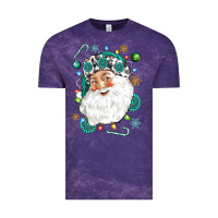 Cloud Purple Western Santa Christmas Vintage Tee - NancyCooperArtShop