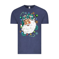 Vintage Denim Western Santa Christmas Vintage Tee - NancyCooperArtShop