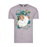 Vintage Zinc Western Santa Christmas Vintage Tee - NancyCooperArtShop