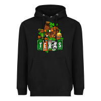 Black St. Patrick's Texas map Heavyweight Hoodie - OliviaCreatesArt