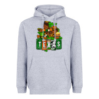 Heather Grey St. Patrick's Texas map Heavyweight Hoodie - OliviaCreatesArt