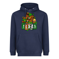 Navy St. Patrick's Texas map Heavyweight Hoodie - OliviaCreatesArt