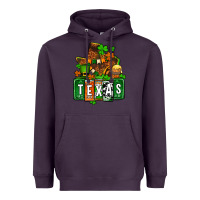 Plum St. Patrick's Texas map Heavyweight Hoodie - OliviaCreatesArt