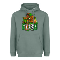 Sage St. Patrick's Texas map Heavyweight Hoodie - OliviaCreatesArt