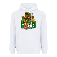 White St. Patrick's Texas map Heavyweight Hoodie - OliviaCreatesArt