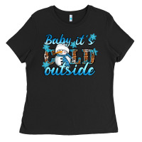 Black Baby it's cold outside Ladies Tee - RanaPortraitStore