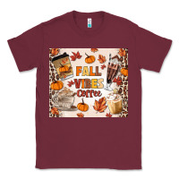 Burgundy fall vibes coffee Classic Tee - MaliasSmallBusiness