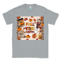 Heather Grey fall vibes coffee Classic Tee - MaliasSmallBusiness
