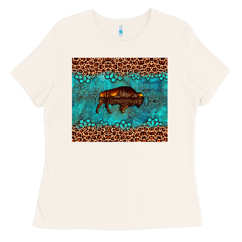 Bison Leopard Gemstone Ladies Tee by Artiststas | Teevron
