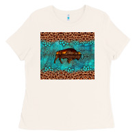 Bone bison leopard gemstone Ladies Tee - Artiststas