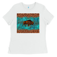 White bison leopard gemstone Ladies Tee - Artiststas