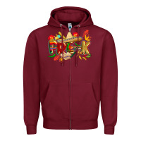 Burgundy cinco de mayo pre k Zipper Hoodie - CowGirlArtShop