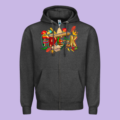 Cinco De Mayo Pre K Zipper Hoodie Designed By Cowgirlartshop