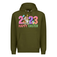 Army Green 2023 Happy Easter Premium Hoodie - CowGirlArtShop
