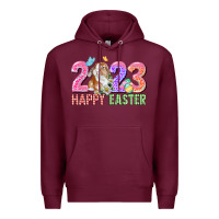 Burgundy 2023 Happy Easter Premium Hoodie - CowGirlArtShop
