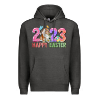 Charcoal Heather 2023 Happy Easter Premium Hoodie - CowGirlArtShop