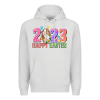 Dove Grey 2023 Happy Easter Premium Hoodie - CowGirlArtShop