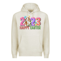 Oatmeal Heather 2023 Happy Easter Premium Hoodie - CowGirlArtShop