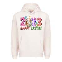Pale Pink 2023 Happy Easter Premium Hoodie - CowGirlArtShop