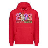 Red 2023 Happy Easter Premium Hoodie - CowGirlArtShop