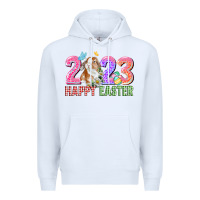 White 2023 Happy Easter Premium Hoodie - CowGirlArtShop