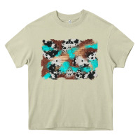 Mossy western cowhide turquoise and wood background Heavy Core Tee - Artiststas