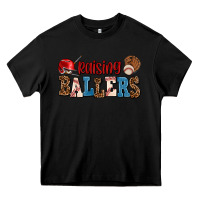 Black raising ballers Heavy Core Tee - AdoDesignShop