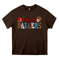 Chocolate Brown raising ballers Heavy Core Tee - AdoDesignShop