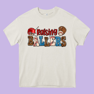 Raising Ballers Heavy Core Tee Designed By Adodesignshop