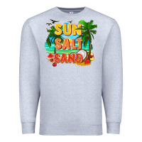 Heather Grey Sun salt sand Premium Sweatshirt - FaDigitalArtStudio